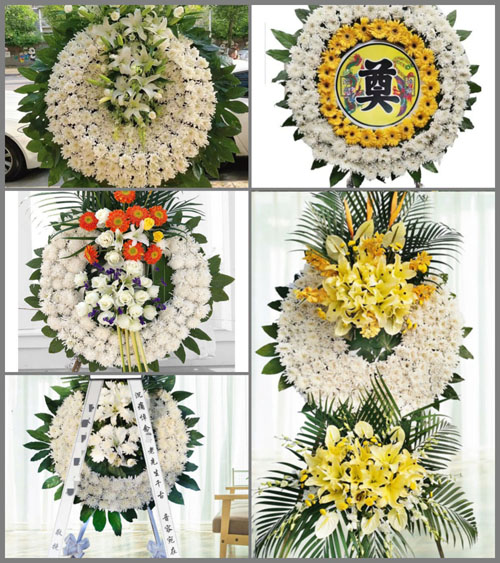 贵州六盘水钟山区德坞街道白鹤村花圈速递